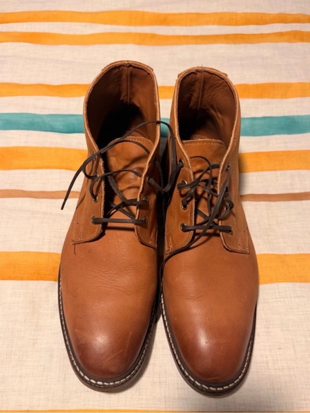 Allen Edmonds Tan Brown Leather Chukka Boots